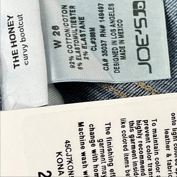 Joe’s Jeans Blue Kona Wash Honey Curvy Boot Cut Jeans Sz26 contoured waistband - Picture 14 of 14